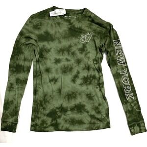Aeropostale 87 New York City  Small Green round neck t-shirt long sleeve